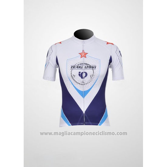 2011 Abbigliamento Ciclismo Pearl Izumi Bianco e Blu Manica Corta e Salopette